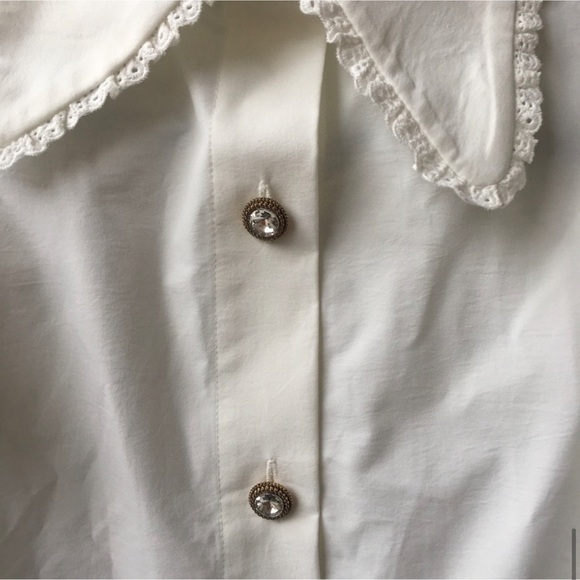 Sister Jane Button Down Shirt in white size S - Picture 5 of 5